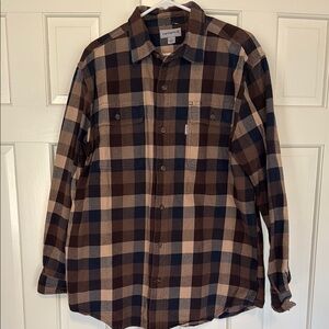 Carhartt Men's Brown Plaid Shirt